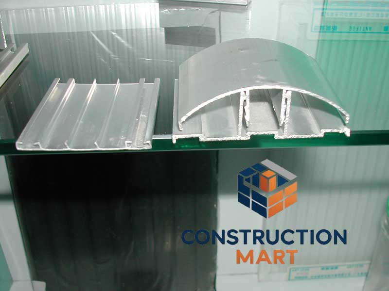 Aluminum H connector profiles from Constructionmart including clip-on and single-channel types for joining polycarbonate sheets securely.